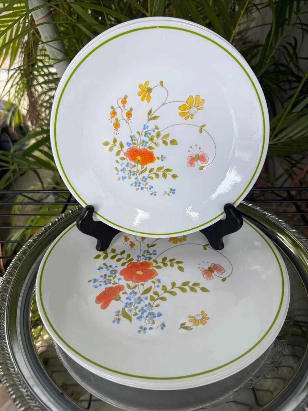 Corelle WILDFLOWER Dinnerware Set Dinner & Salad Plates & Bowls Set of 8